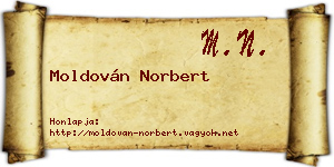 Moldován Norbert névjegykártya