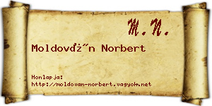 Moldován Norbert névjegykártya